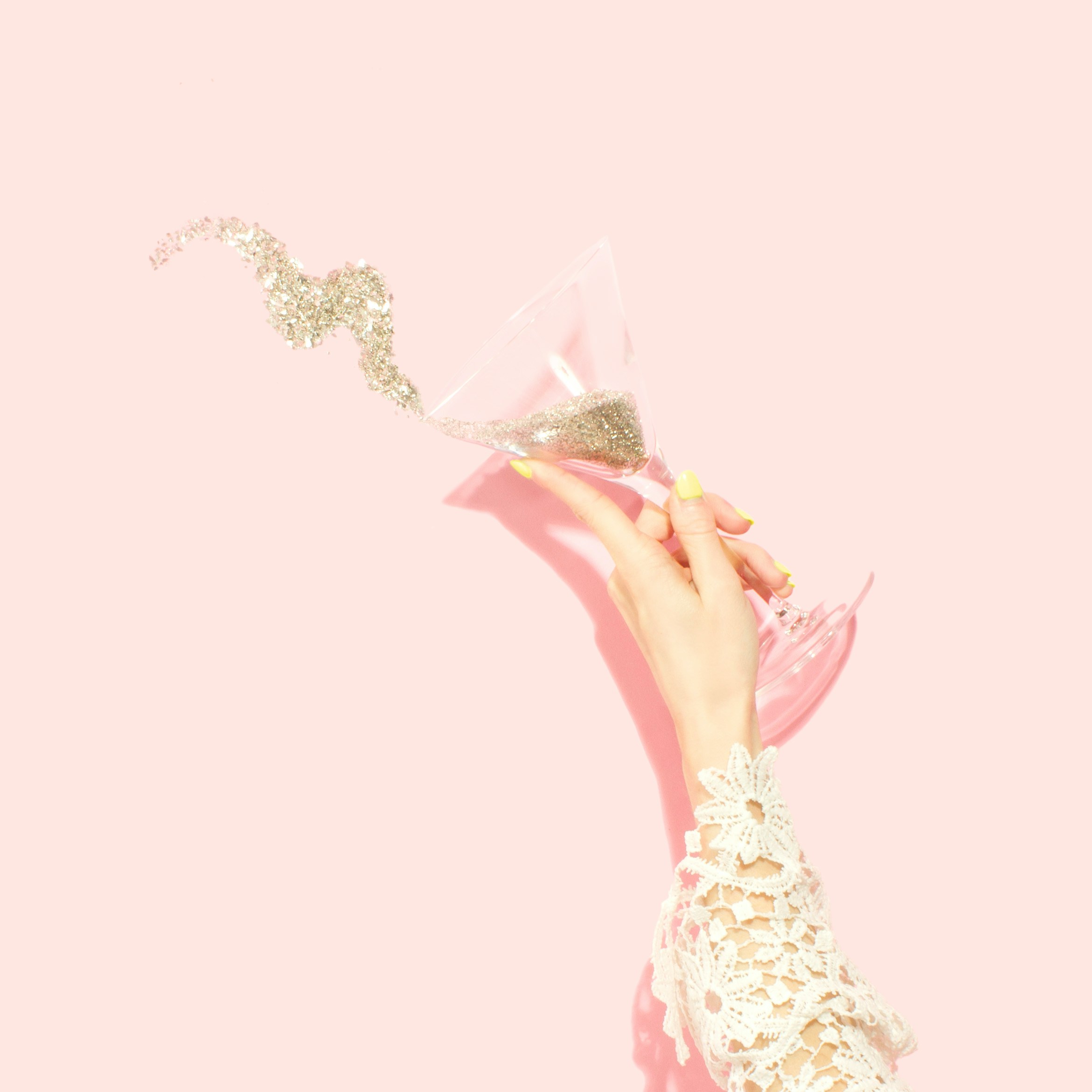 Toast with sparkling drink for bachelorette party painting events